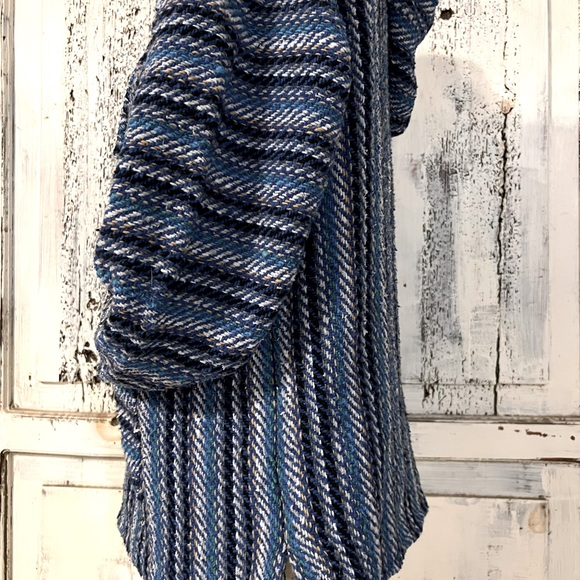 El Paso Saddleblanket Baja Pullover Hoodie Hippie Surfer Poncho Adult Size Small - Picture 4 of 6